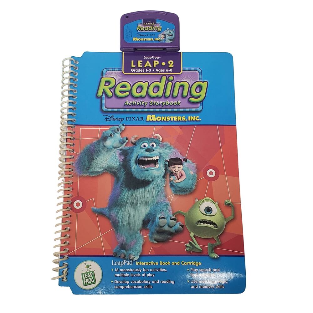 Leap Frog Monster Inc. Reading Activity Storybook Book Leap Pad Cartridge